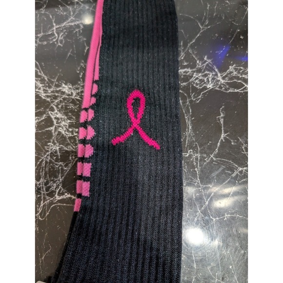 Red Lion Products Black Pink Breast Cancer Socks NWT Size L Unisex Made In USA - Picture 5 of 7